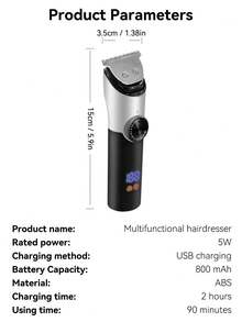 5 In 1 Set Hair Clipper LCD Display Hair Clipper Men's Home Rechargeable Shaver Electric Razor - Multicolor - View 11