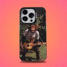 Funda de Teléfono Monkey Music Meme para 17,16,15,14,13,12,11,Pro,E,MAX Cubierta Mate Negra Candy - Z1 - Ver 4