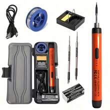 2-In-1 USB Or Battery Powered Soldering Iron, Portable Rechargeable Electric Soldering Pen With 3 Heating Tips, Suitable For Phone, Computer Repair, Mini Home DIY Welding Tool - Color - View 4