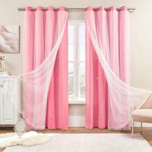 Pink Curtains For Girls Room Bedroom Blackout Curtains Hot Pink Room Darkening Decor 1 Panel - Pink - View 7