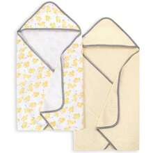 Burt's Bees Baby - Toallas con Capucha, Rizo de Punto Absorbente, súper Suave, de una Sola Capa, 100% algodón orgánico (Patos pequeños, Paquete de 2), 2 Unidades (Paquete de 1)(pequeños patos Paquete-de-2) - Multicolor - Ver 1