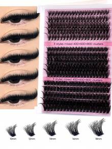 MEM 640/300pcs D-Curl Fluffy Eyelash Extensions Kit, High Capacity DIY Lash Extension Set, Suitable For Beginners, Long-Lasting And Durable, Mixed Single Lash Styles, DIY Lash Extension At Home For Charming Big Eyes Makeup. Large Capacity Lash Set, Convenient For Travel, Daily Wear (Suitable For Beginners), Weddings, Dates, Parties, Holidays, Especially Suitable As Christmas/Halloween/Holiday Gifts. - D - Xem 9