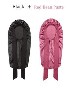 奢华缎面真丝睡帽 - 可调节舒适抽绳，真丝睡帽，缎面睡帽，桑蚕丝睡帽，加厚吹风帽，适合秋冬季节、日常佩戴、护发、化妆、烹饪、睡眠、旅行、度假。另有毛巾款，适用于美容院、酒店、运动、居家等场合，可用作毛巾、护肤吹风巾。