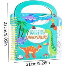 Libros Para Colorear Con Agua Para Nios Pequeos, Pintura Reutilizable Con Almohadilla De Actividades Acuticas, Libros De Educacin Temprana, Regalos Navideos Para Nios. Dinosaurio - Dinosaurio - Ver 2