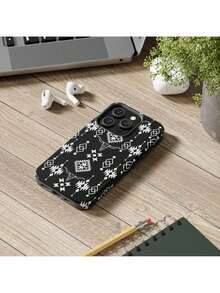 1pc Western Elements Pattern Phone Case Compatible With IPhone 11 12 13 14 15 Pro And 16 Pro Max - Multicolor - View 3
