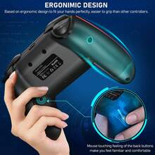 Wireless Pro Controller For Switch 2 | RGB LED, Motion Controls, Turbo, Programmable M1/M2 | Compatible With Switch, Switch Lite, Switch OLED & PC - 黑色裂紋款 - 查看 6