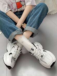 2025 Spring/Summer New Thick Sole Mesh Casual Sports Shoes, Women