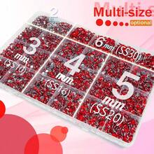 SLAW Resin Flatback Rhinestones W B7000 Jewelry Glue For Bedazzling Crafting 2mm-6mm Gems Stones Diamonds For Nails Eyes Face Makeup Tumblers Mugs Bottles DIY Crafts Red Crystal - Đỏ - Xem 3