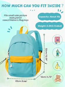 Mini Backpack, Cute Women's Backpack, Compact & Fashionable Backpack For Women, Lightweight Casual Minimalist Classic Backpack, Suitable For Girls, Ladies, College Students, Stylish Color Block Design, Fits 12-Inch Tablet/Laptop, Suitable For Office, University, Work, Business, Commuting, Outdoor, Travel, Lightweight & Padded Adorable Mini Handbag For Women - Multicolor - View 4