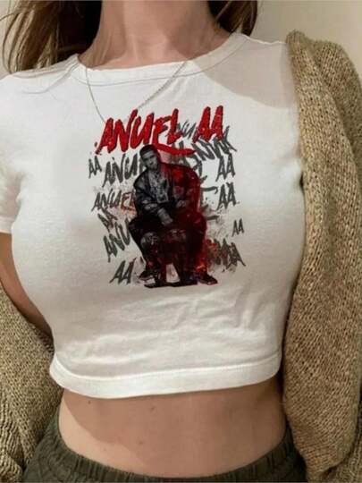 Christmas anuel aas-Crop Top Pour Femme Streetwear Kawaiis Cyber Y2K Années 90 Scopique Fairycore Kawaiis