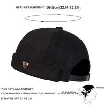 1pc Men's Wool Blend Fashion Denim Patch Flat Cap, Casual Warm Hat Suitable For Autumn/Winter Outings And Travel, Windproof And Insulating - Multicolor - View 2