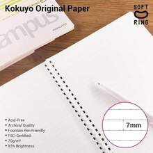 Kokuyo Spiral Notebook Journal, 4 Pack Campus B5 Soft Ring Notebooks With Dotted A 7mm Rule, 40 Sheets, Aesthetic 1 Subject Notebook In Blue Pink Yellow Green, College Office Note Taking Japan Import - 白色 - 查看 7