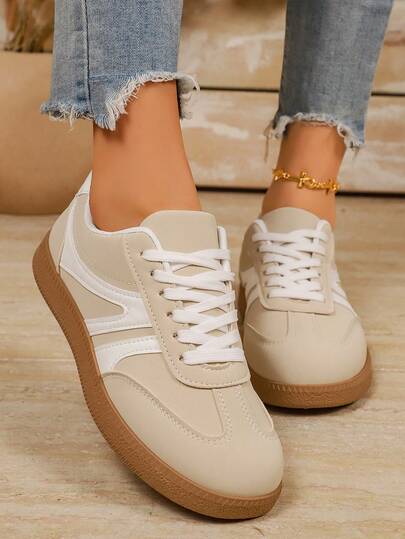 Women's Casual Sneakers, Spring/Autumn New Fashion Versatile Trainers, Suitable For Walking, Sports, School, Flat Slip-On Shoes