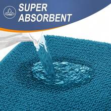 Thick Memory Foam Bath Mat Rug 30x20, Extra Soft Absorbent Bathroom Rug, Quick Dry Bath Mat, Non-Slip, Machine Washable Carpet For Bathroom, Tub And Shower, Home Decor Accessories, Peacock Blue,30inchx20inch,PeacockBlue - 孔雀藍 - 查看 4