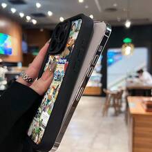 Funda para teléfono con collage de Ponyo y , compatible con fundas ,  17,  16 Pro Max,  15 Pro Max,  13 y  12. Fabricada en TPU, ofrece protección contra golpes y caídas. Un regalo perfecto para familiares, amigos, seres queridos, novios/novias y cumpleaños. - Negro - Ver 5