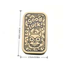 eyekan EDC Magnetic Fidget Slider Toy, Metal Mechanical Clicker Stress Relief Toy, 3-Layer Alloy Push Card With Lucky Cat Design - Multicolor - View 7