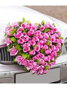 1个心形吸盘花泥块，树脂花泥，适用于婚车装饰、前窗展示、汽车花卉装饰配件|装饰花泥块|合成树脂材料 - 綠色 - 查看 5