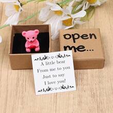 1pc "Open Me" Surprise Gift Box Set - Thoughtful Keepsake For Birthday, Anniversary, Valentine's Day, Wedding And Couples | Includes Love Card, Paper Materials, Cartoon Design, English Language, Premium Luxury Craftsmanship | Fantasy Design | Paper Craft, Bear Home Decor - Multicolor - View 15