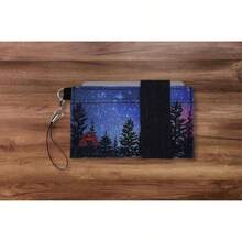 Wallet - Cartera delgada minimalista de bolsillo frontal - Serie Adventure, Estrellas del bosque, Small - Estrellas del bosque - Ver 5