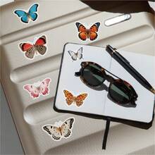 6 feuilles d'autocollants de papier washi motif papillon - Autocollants de papillon personnalisés parfaits pour décorer les agendas, journaux, albums de découpage, magazines, journaux intimes, bouteilles d'eau, coques de téléphone, bagages, planches de skate et plus encore. Cadeaux d'anniversaire ou de fête, fournitures de papeterie, fournitures de bureau, fournitures scolaires, cadeaux pour enfants, matériel d'artisanat et rentrée scolaire - Multicolore - Voir 7