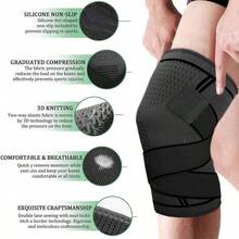 Rodilleras Deportivas, 2 Piezas Rodilleras de Soporte Transpirables Rodilleras de Compresin Antideslizante Elastica Ajustable con Tensin de la Banda Rodilla Protector para Correr, Gym, Basquetbol, Voleibol, Bicicleta Montaa y Actividades Deportivas - inicial - Ver 4