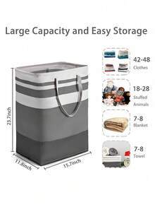 [Delivery Within 2-7 Days In The United States]75L Large Laundry Basket (2-Pack)-CollapsibleFreestanding Clothes Hamper With Handles -Waterproof Storage Organizer For Laundry, Toys &Clothes-Space-Saving Gradient Gray Large Laundry Basket,Waterproof Freestanding Laundry Hamper,Collapsible Clothes Basket With Easy Carry Handles In Laundry Room Bathroom Bedroom Dorm BlissTotes 2-Pack Laundry Basket, Freestanding&Waterproof Laundry Hamper, Collapsible Tall Clothes Hamper With Easy Carry Handles For Clothes, Towels In The Family And Dorm,Gradient Grey,75L Bathroom Accessories For Countertop, Toilet, Shower - Beige Travel Containers And Storage Dorm Room Essentials College Storage Basket Storage Containers Bathroom Makeup Brush Holder Vacation Essentials Perfect For Bedroom, Vanity Table, Closet, Gift For Girls, Women - Nhiều màu - Xem 2