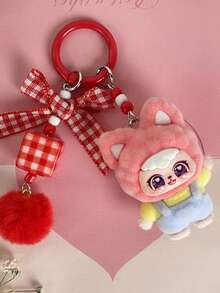 New Waving Cat Keychain, Fashionable Cute Cartoon Accessory, Bag Charm, Key Chain, Car Decor, Holiday, Birthday, Party Gift