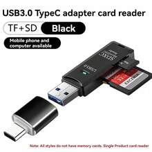 迷你高速二合一多功能读卡器，USB 3.0 Micro SD/TF 卡闪存驱动器适配器 - 彩色 - 查看 3