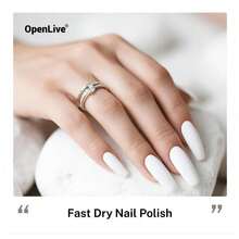 OpenLive 16.5ml White Nail Polish Large Volume Quick Drying Nail Polish, Fast Drying And Long Lasting Color Nail Art DIY Home Manicure Gift For Women - ColorK - 查看 3