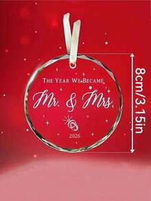 亚克力悬挂式结婚礼物 - 先生和太太礼物 - 2025 年情侣结婚礼物，准先生和太太礼物 - 新娘初婚礼物 - 适用于家居和户外花园装饰，订婚 | 婚礼庆典 | 生日礼物 | 母亲节 | 装饰挂件 | 透明设计，婚礼装饰……