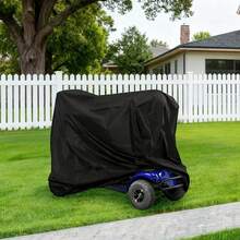 Heavy-Duty Waterproof And Dustproof Electric Scooter Cover With Adjustable Strap - Fits Most Vehicles, Red And Black Design, Scooter Accessories, Vehicle Accessories, Protective Cover, Reinforced Stitching, For Outdoor Enthusiasts. - Black - View 7