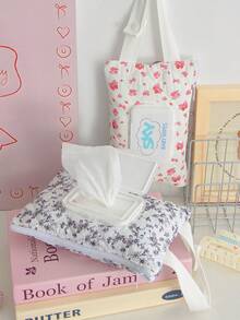 1pc Portable Floral Pattern Tissue And Wet Wipe Dispenser For Stroller, Quilted Wet Wipe Bag For Tissue Storage, With Optional Wet Wipe Refill Bag, Wet Wipe Pouch, Multi-Functional Wet Wipe Organizer Bag, Ideal Gift For Moms, Teachers, Valentine's Day, Anniversary, Bridesmaids, Housewarming, Home Decor For Nursery, Bedroom, Bathroom, Living Room, Dorm - Multicolor - View 4