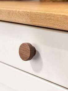 2 piezas Tirador de cajón de madera de un solo orificio, tirador de madera de cabeza redonda para gabinete/puerta de armario - hayanogal - Ver 11