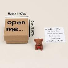 1pc "Open Me" Surprise Gift Box Set - Thoughtful Keepsake For Birthday, Anniversary, Valentine's Day, Wedding And Couples | Includes Love Card, Paper Materials, Cartoon Design, English Language, Premium Luxury Craftsmanship | Fantasy Design | Paper Craft, Bear Home Decor - Multicolor - View 7