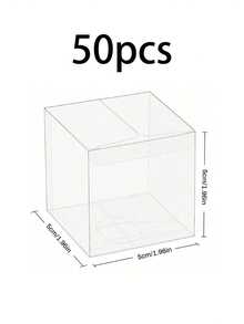 50pcs Transparent Plastic Gift Boxes, 2 Inch Clear PVC Plastic Boxes, Macaron Cake Candy Soap Individual Packaging Boxes, Suitable For Wedding Party, Wedding, Birthday Gift Packaging, Party Favors, Small Business Thank You Gift Boxes (50pcs/10pcs) - Transparent - View 12