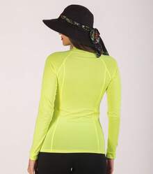 UV4U 50 Women's Long Sleeve T-Shirt Top Certified Sun Protection UV 50+ Beach Pool Sports Gym Comfortable For Everyday Life - 霓虹黃 - 查看 5
