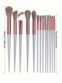 15pcs Makeup Brush Set, Includes 2 Black Triangle Makeup Sponges (Suitable For Loose Powder), Soft And Highly Adhesive; Also Contains 13 Makeup Brushes For Blush, Liquid Lipstick, Lipstick, Concealer, Eyeliner, Foundation, Primer, Powder, Highlighter, Contour, Setting Spray, Eyeshadow, Blush, Cream Eyeshadow, Korean Makeup And More. Suitable As A Gift For Girls Or Ladies. - Multicolor - View 10