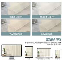 Cream Window Sheer Curtains 54 Inch Length, Soft Airy Light Filtering Sheer Curtain 2 Panels Set, Dual Rod Pocket Gauze Drapes For Living Room Bedroom Dining Room, 2x42Wx54L Inches,42inchWx54inchL(Packof2),Cream - Cream - 查看 7