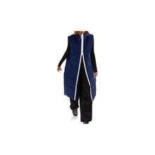 - Chaleco largo acolchado para mujer, ligero, sin mangas, para invierno, con abertura lateral, abrigos plegables - Azul marino + CH - Ver 1