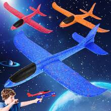 3 Piezas Juguete Lanzador De Avión, Planeador Volador De 2 Modos, Planeador De Espuma para Aviones - Modelo no luminoso - Ver 9