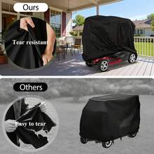 Heavy-Duty Waterproof And Dustproof Electric Scooter Cover With Adjustable Strap - Fits Most Vehicles, Red And Black Design, Scooter Accessories, Vehicle Accessories, Protective Cover, Reinforced Stitching, For Outdoor Enthusiasts. - Black - View 4