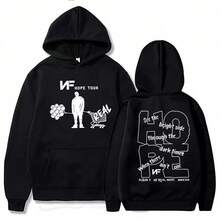 Nf Hope Tour New Hoodie NF Music Album Hoodie Gift For NF Fan Pullover Tops Streetwear Unisex - 黑色 - 查看 1