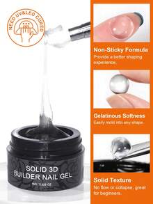 TWOING 3D Nail Art Modeling Gel - Sculpting & Molding Gel For DIY Nail Designs, Perfect For Painting, 3D Decorations & Halloween Nail Art, UV LED Curing Architectural Gel Nail Extension,Non-Sticky Hands And Multi-Purpose - Multicolor - View 3