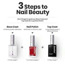 Beetles Winter Nail Polish Set - Glamour Era 6 Colors Quick Dry Glitter Burgundy Red Gold Green Yellow High-Gloss Long-Lasting Nail Polish For DIY At-Home Manicure Christmas Gift For Women - 淺藍色 - 查看 7