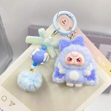 1个可爱卡通3D植绒钥匙扣，装饰吊坠钥匙扣，卡通背包挂饰，汽车钥匙扣，包包挂饰，适合作为生日礼物、派对礼物、朋友礼物，卡通钥匙扣，小吊坠 - 彩色 - 查看 23