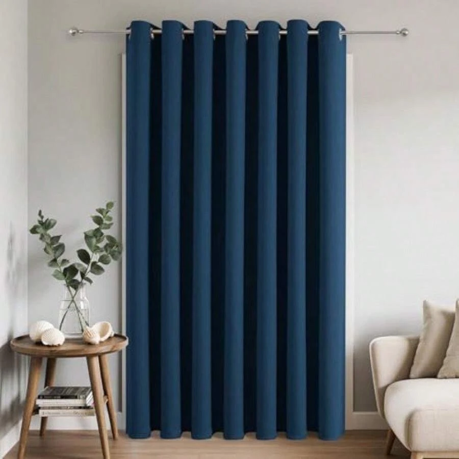 Joydeco - Cortina para Puerta, Cortina para clóset, Cortinas para recámara, Cortinas de Puerta para Puertas de privacidad, Tela densa Tacto Suave de 78 Pulgadas(Azul marino 254An x 243.8Al cm (1 Paneles)) - Multicolor - Ver 1