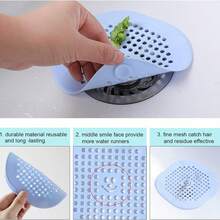 4pcs/2pcs Drain Cover - Hair Catcher For Shower Drain, Silicone Square Drain Cover With Suction Cup, Hair Stopper For Bathtub Drain, Shower Drain, Kitchen Sink (Pink, Black) - Multicolor - View 4