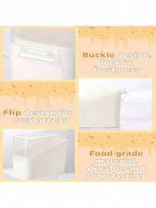 1/2pcs Minimalist Transparent Plastic Cheese Storage Box With Lid, Food Preservation Container, Multifunctional For Kitchen, Office, Refrigerator, Coffee, Tea, Food Storage, Home Decor, Kitchen Supplies, Father's Day, New Year, Summer, Back To School Gift - Multicolor - View 5