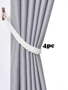 1pc/2pcs/4pcs Handmade Braided Rope Curtain Tie Backs, Multiple Colors & Sizes Available, Suitable For Curtain Fixing