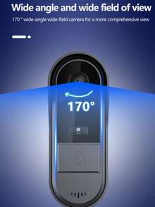 Videoportero con cámara | Pantalla HD de 10,92 cm | Visión nocturna por infrarrojos | Comunicación bidireccional | Conexión inalámbrica por RF | Configuración sencilla | Mayor duración de la batería | Diseño elegante para del hogar - Tipo de Enchufe B USA (110-127V) - Ver 9